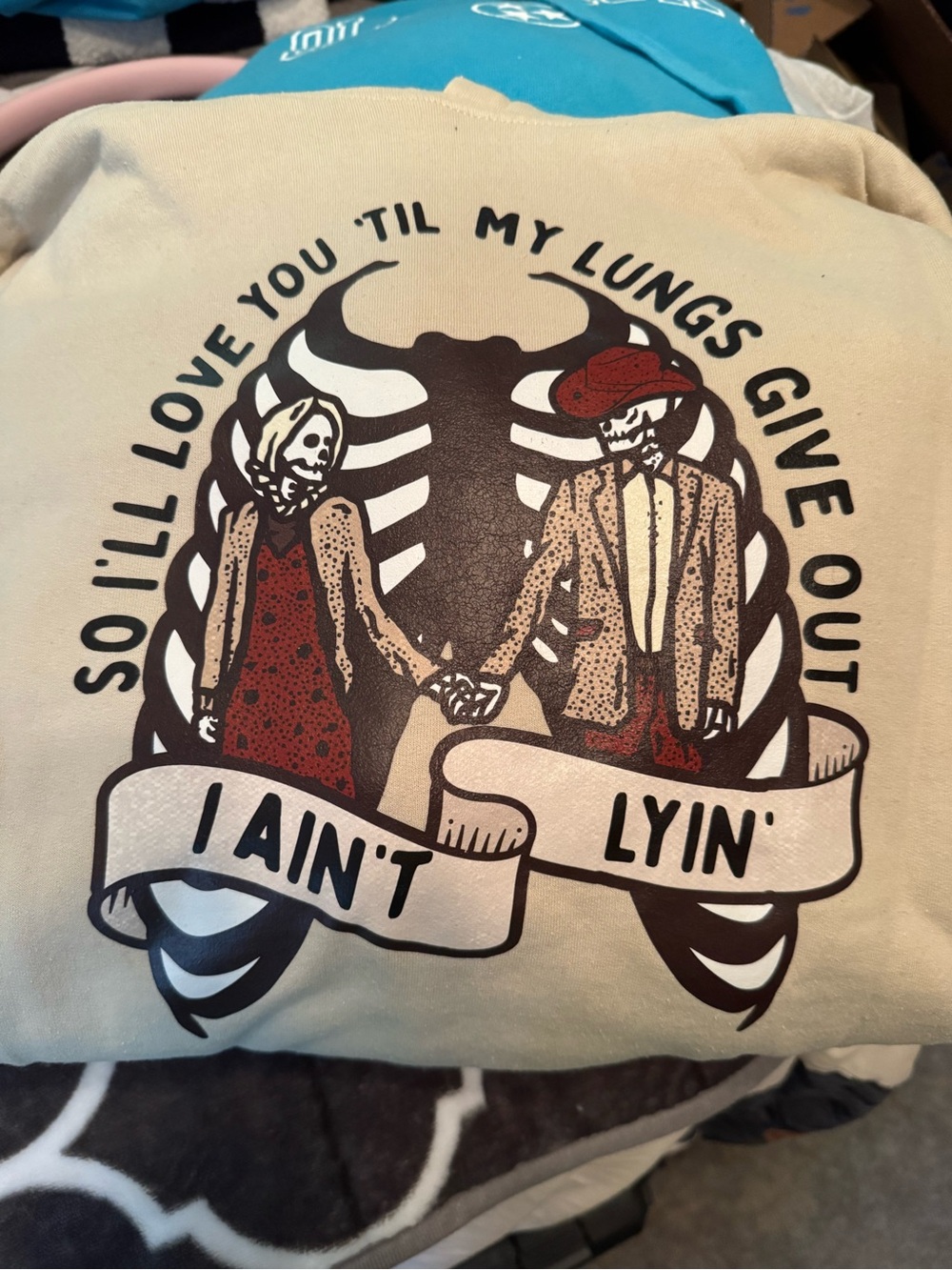 Skeleton Couple Graphic Hoodie